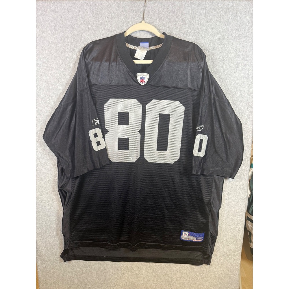 Reebok NFL Oakland Raiders Jerry Rice 80 Jersey Black Mens 2XL Vintage